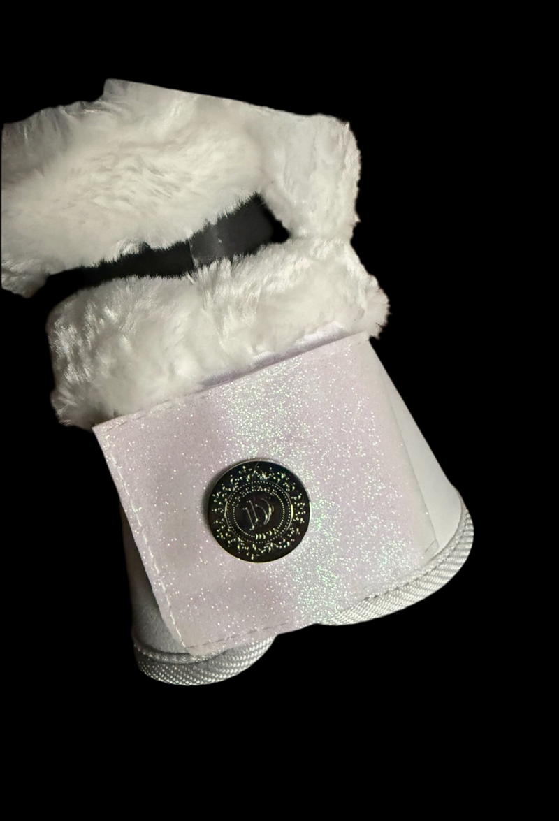 Horse Boots White breathable Sparkle Exercise Boots & matching bell boots