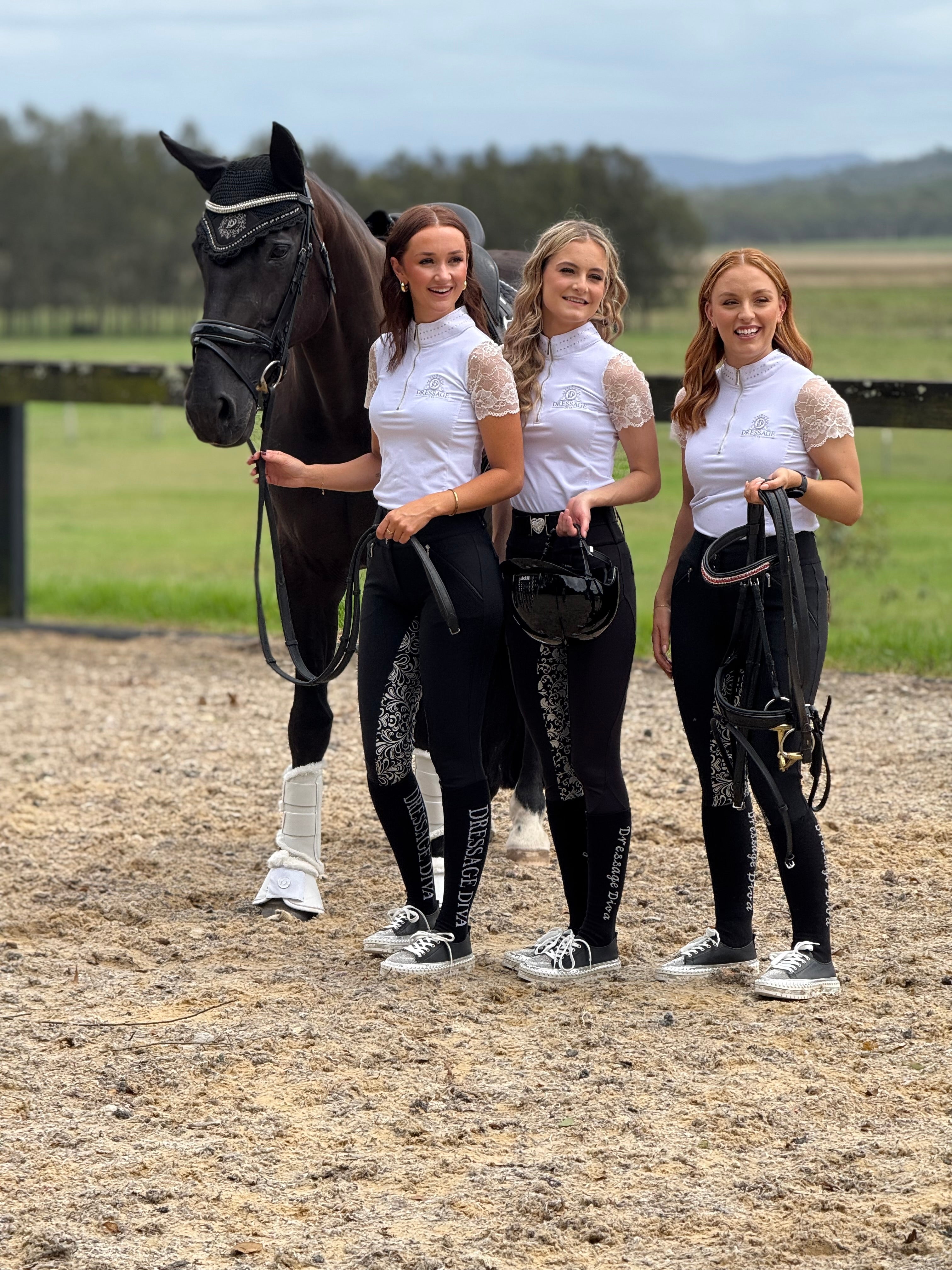Dressage Show shirt | Lace Sleeve