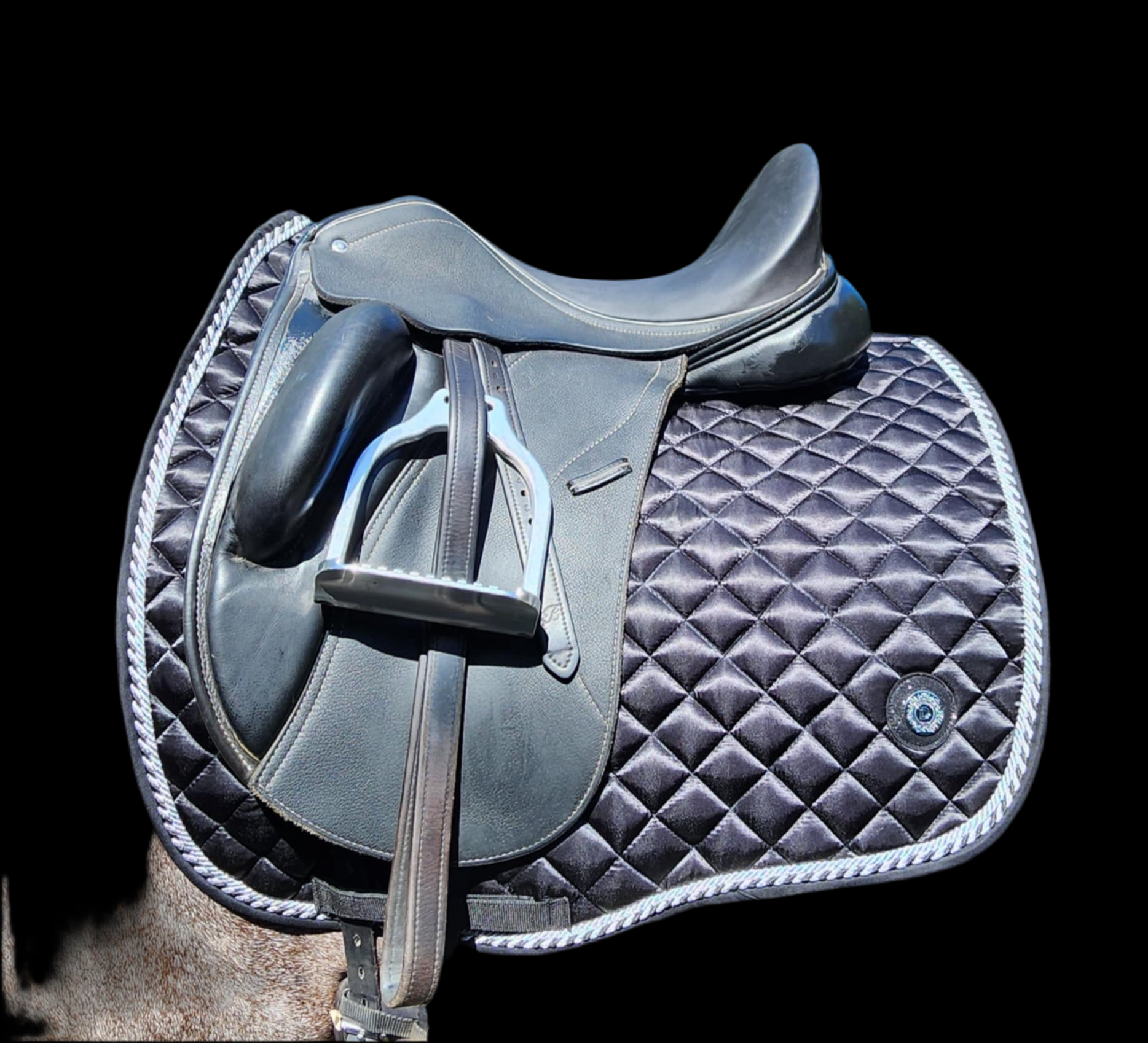 Saddle Pad Black satin