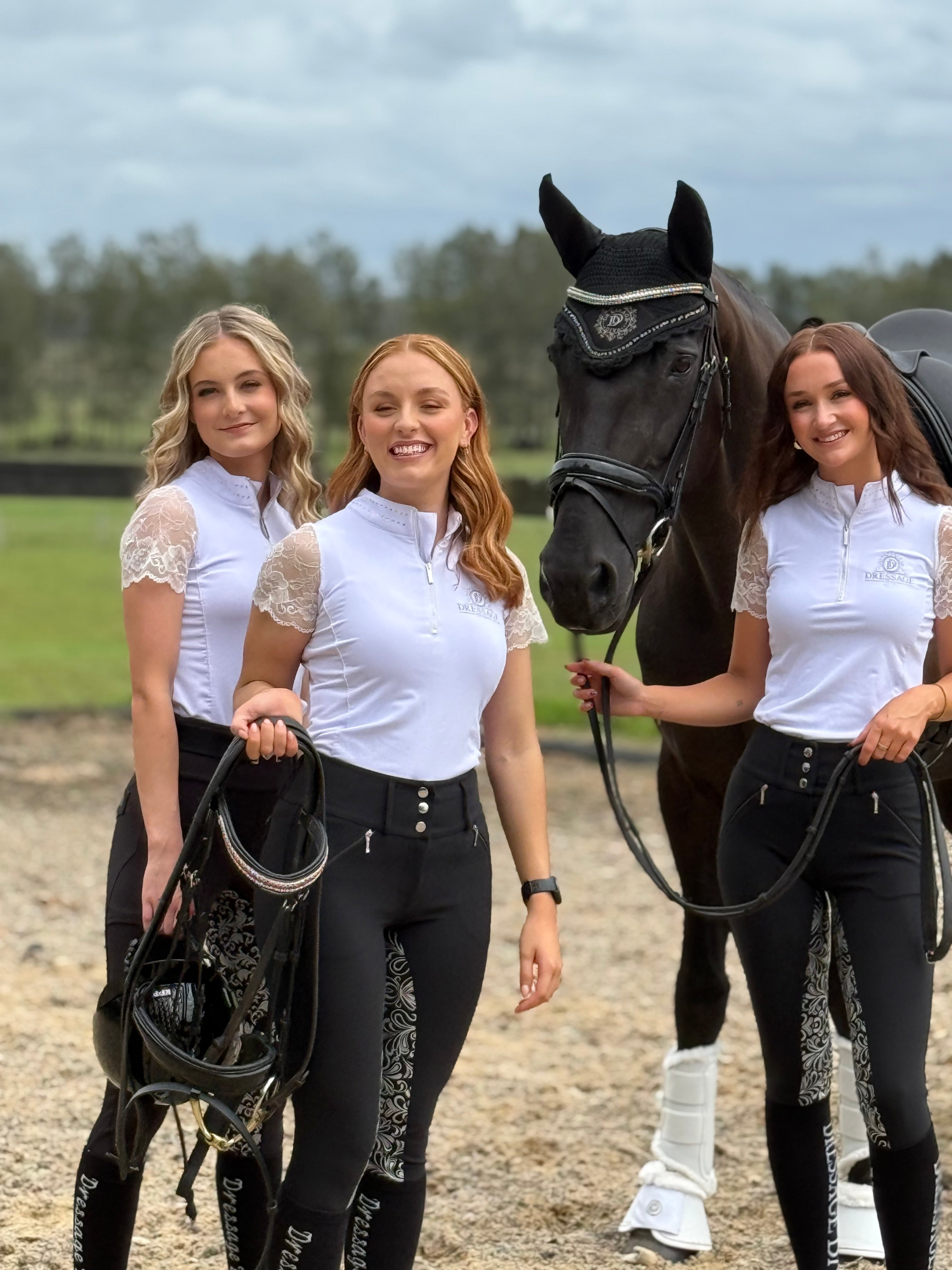 Dressage Show shirt | Lace Sleeve