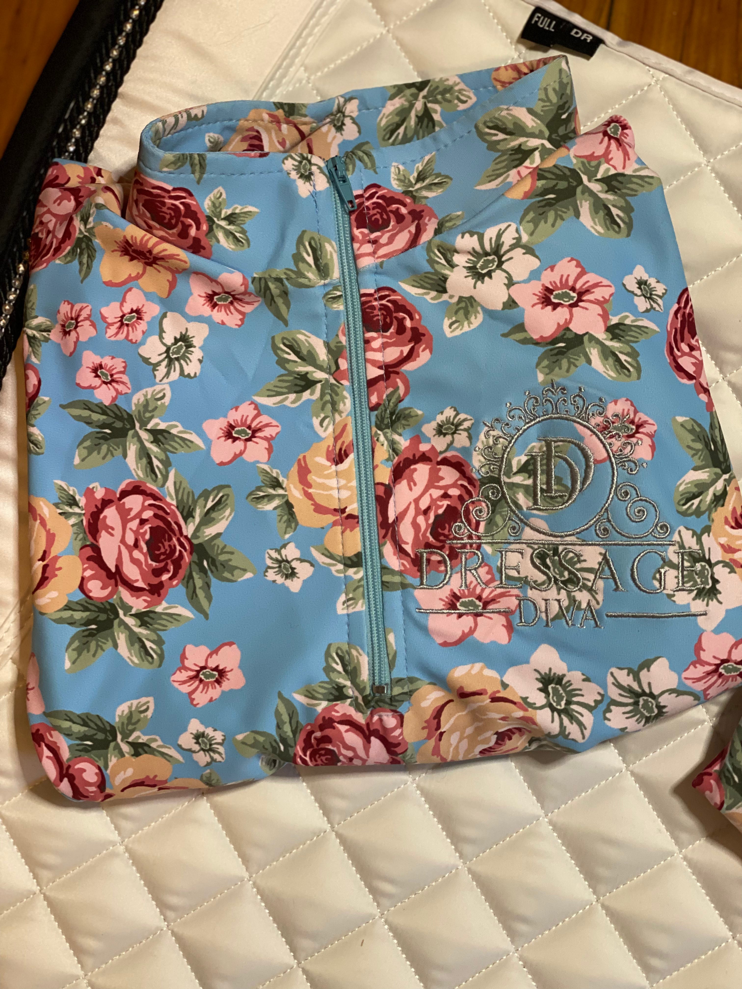 Long Sleeve Floral Shirt  Designed by The Dressage Diva THE COURTNEY