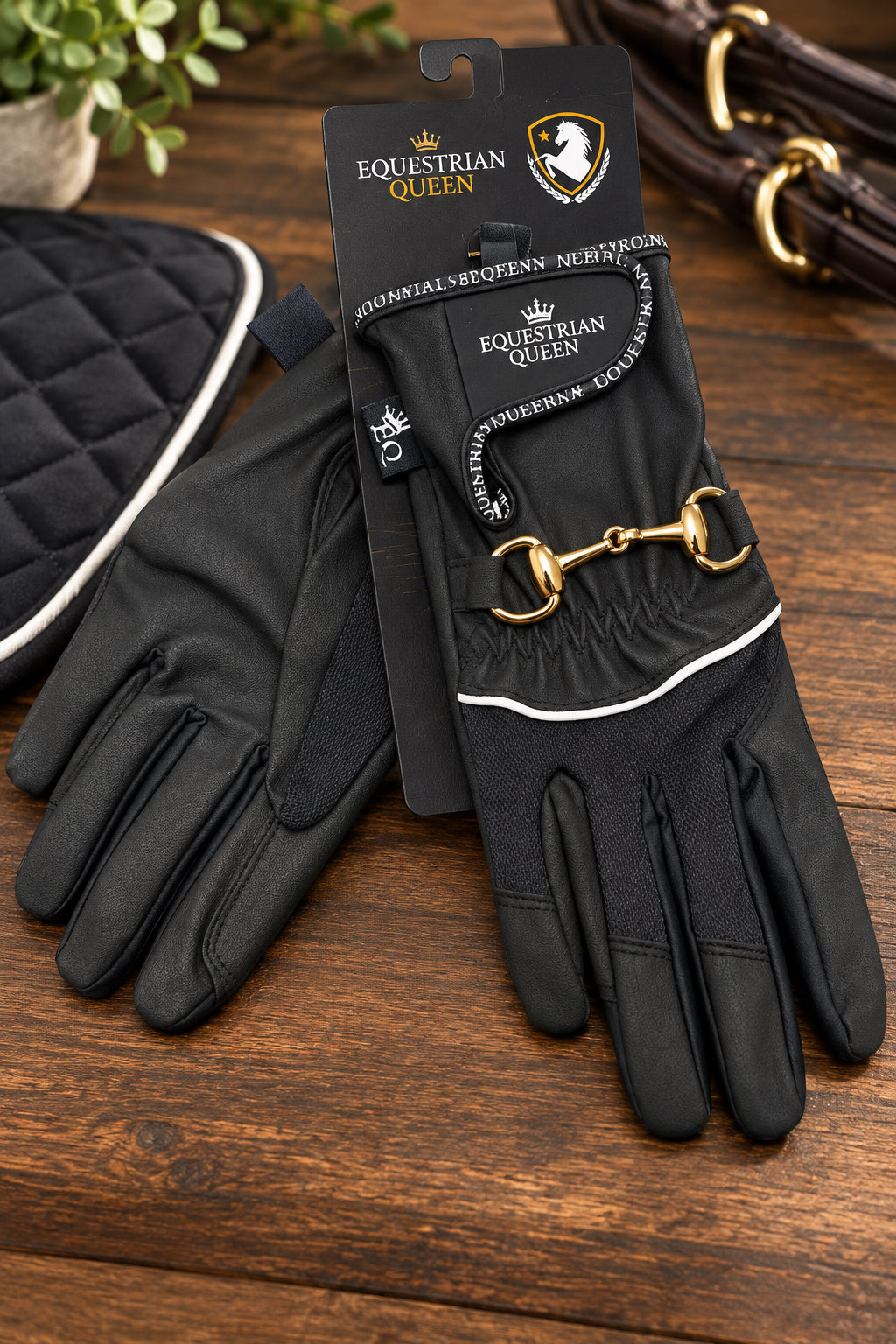 Black Riding Gloves | Equestrian Queen