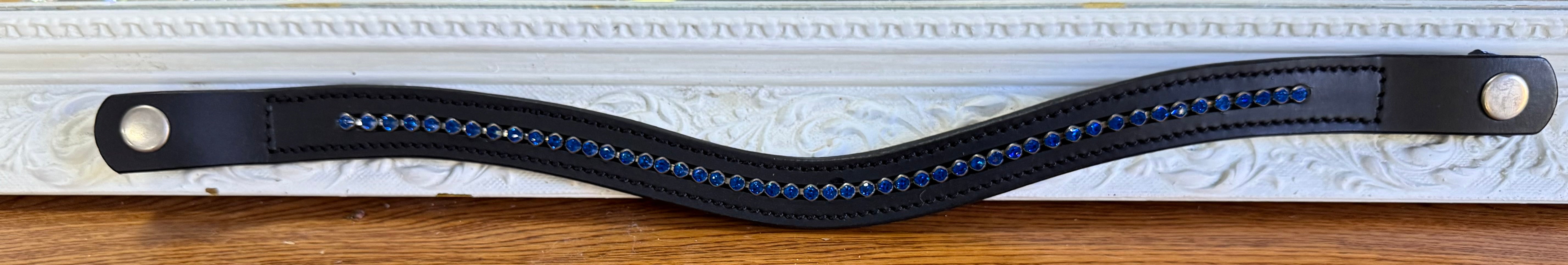 Blue Bling clip on  Browband