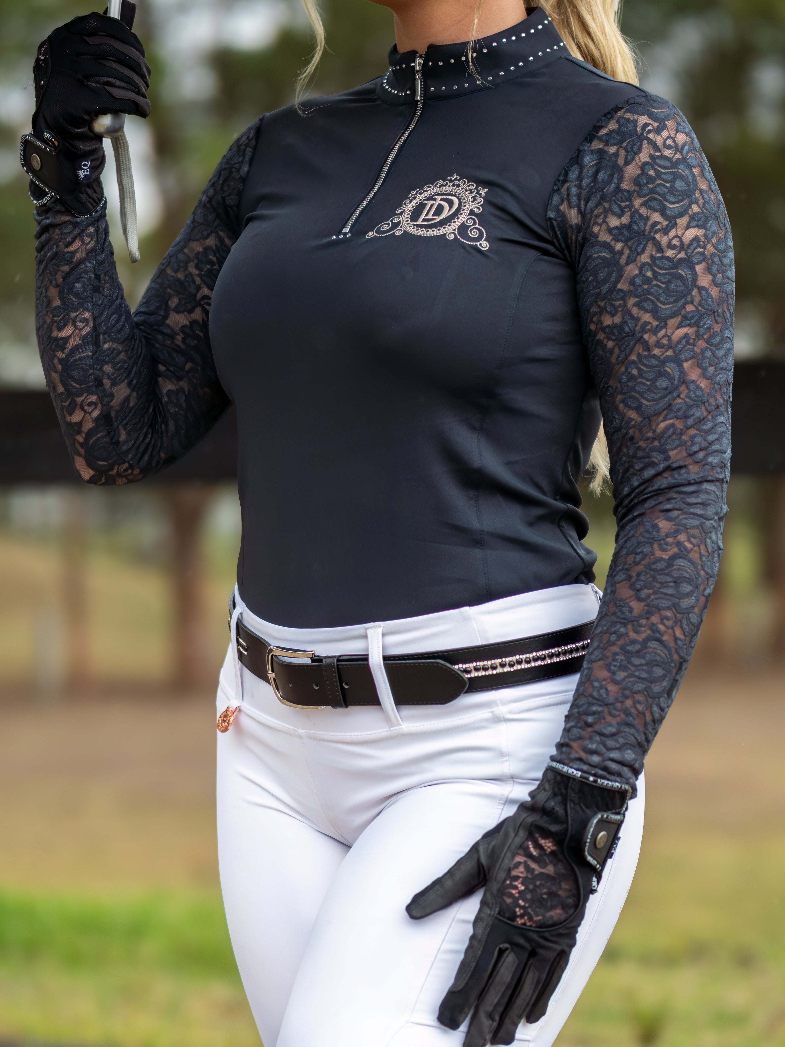 ASHLEY Long Sleeve Competition  Shirt WHITE now back in stock !