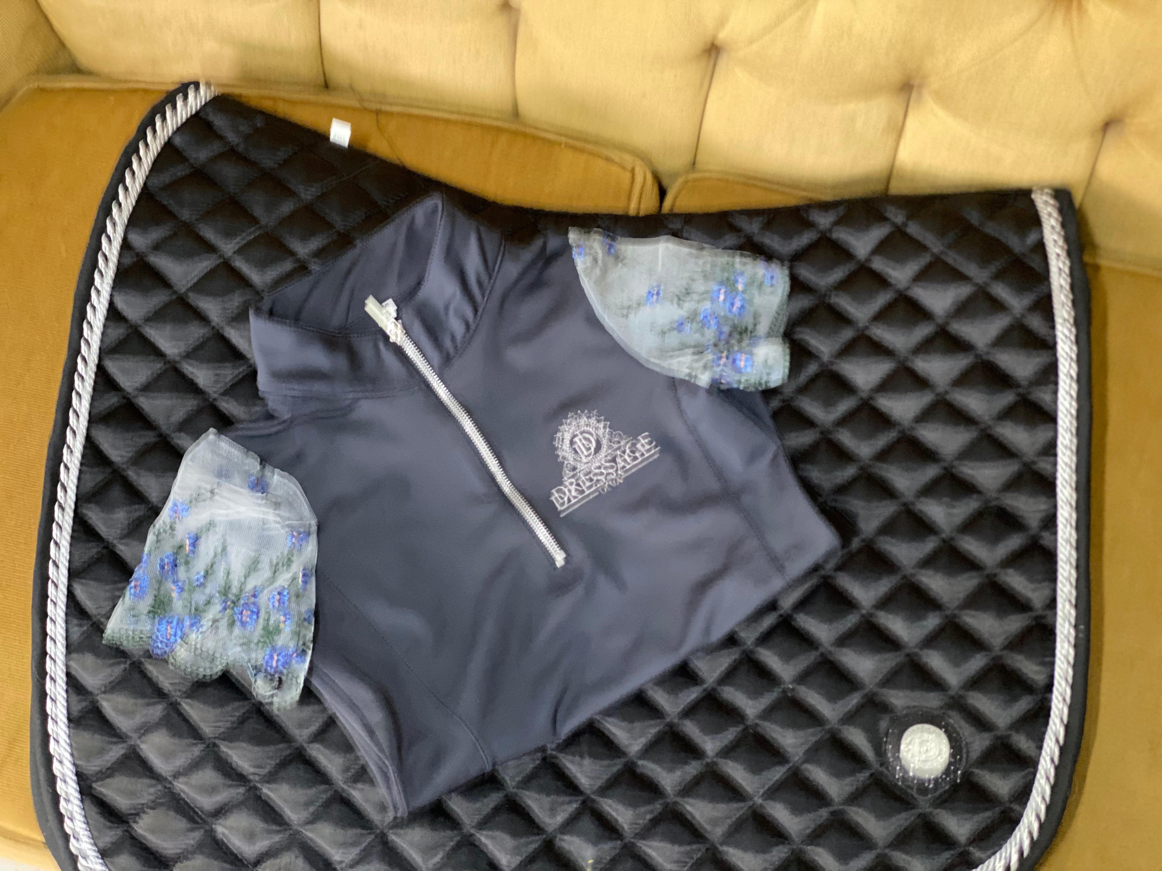 Dark Grey Lace Sleeve Shirt | THE MICHELLE