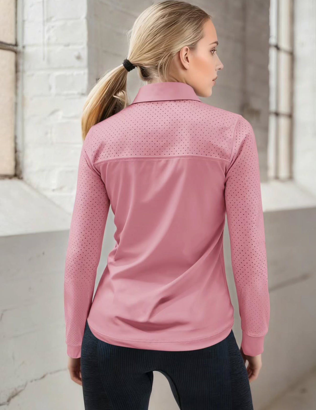 Summer base layer with perforated material