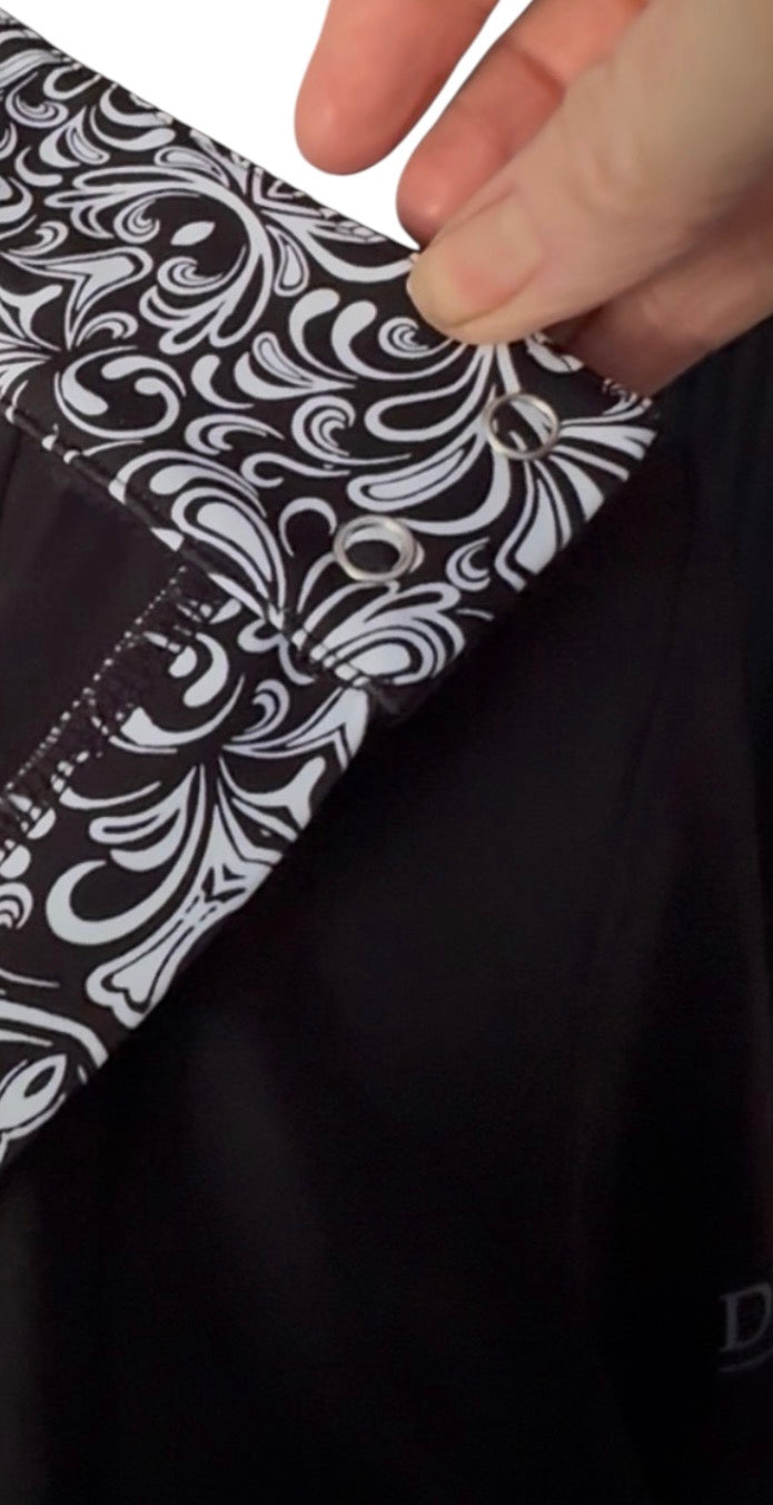 Black Pleated  Long Sleeve  Shirt “The Courtney “