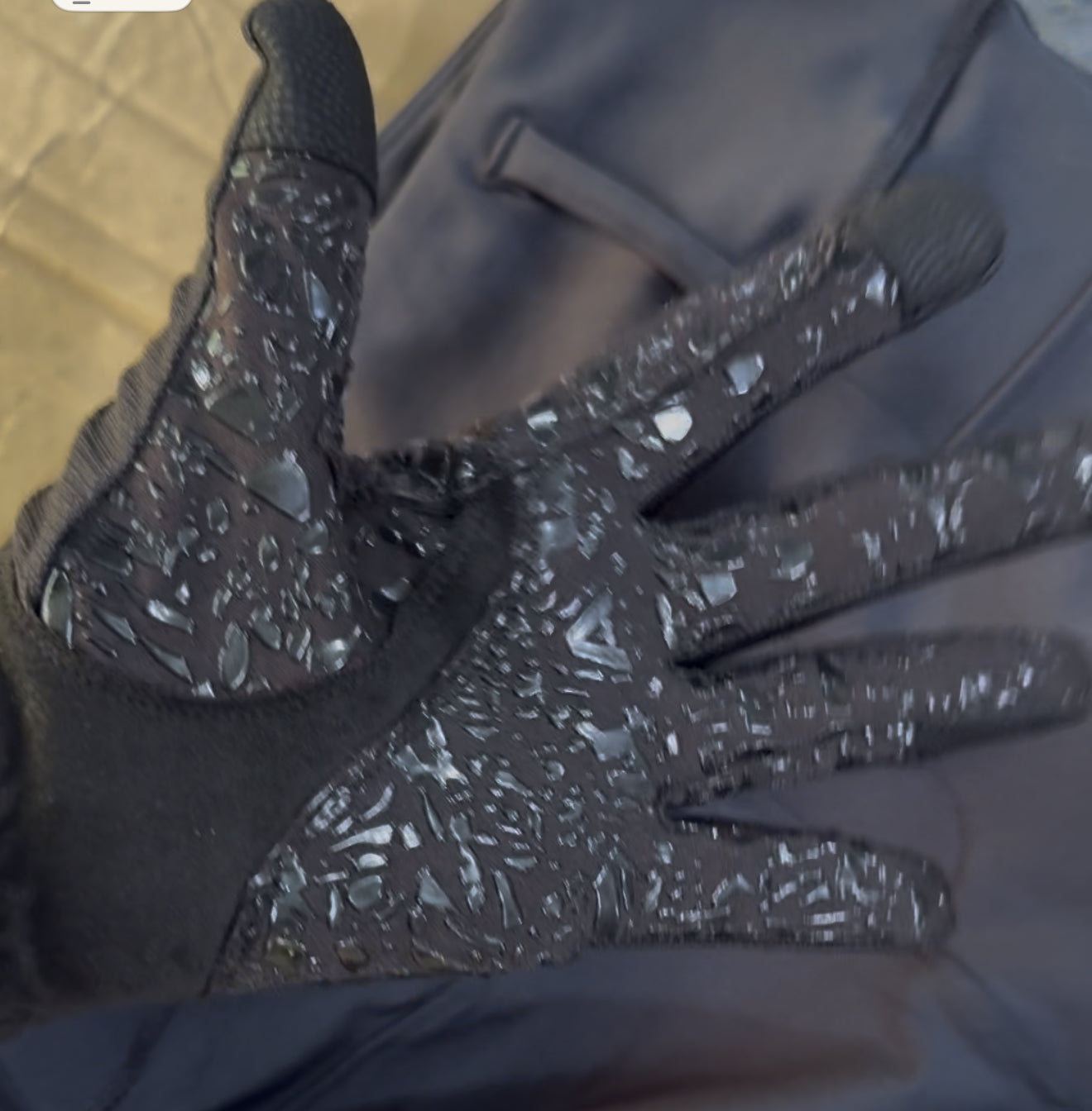 Riding Gloves swirl silicon print and mesh outer layer