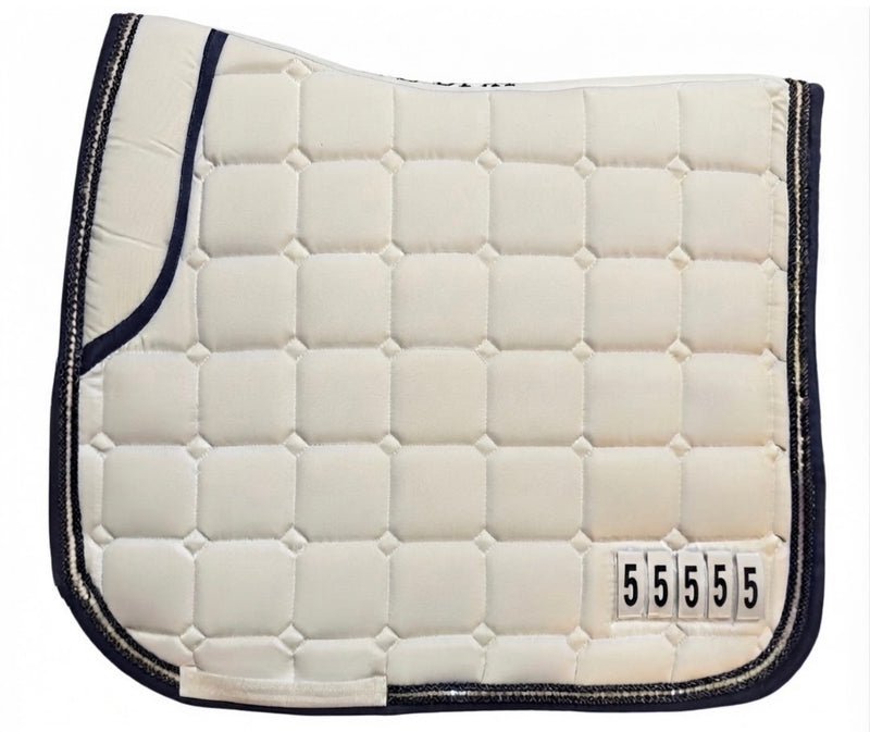 Competition Cotton Drill Saddle Pad with 5 numbers