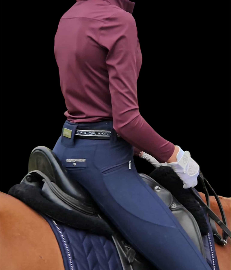 Pleated  Long Sleeve Equestrian Shirt “The Isla”