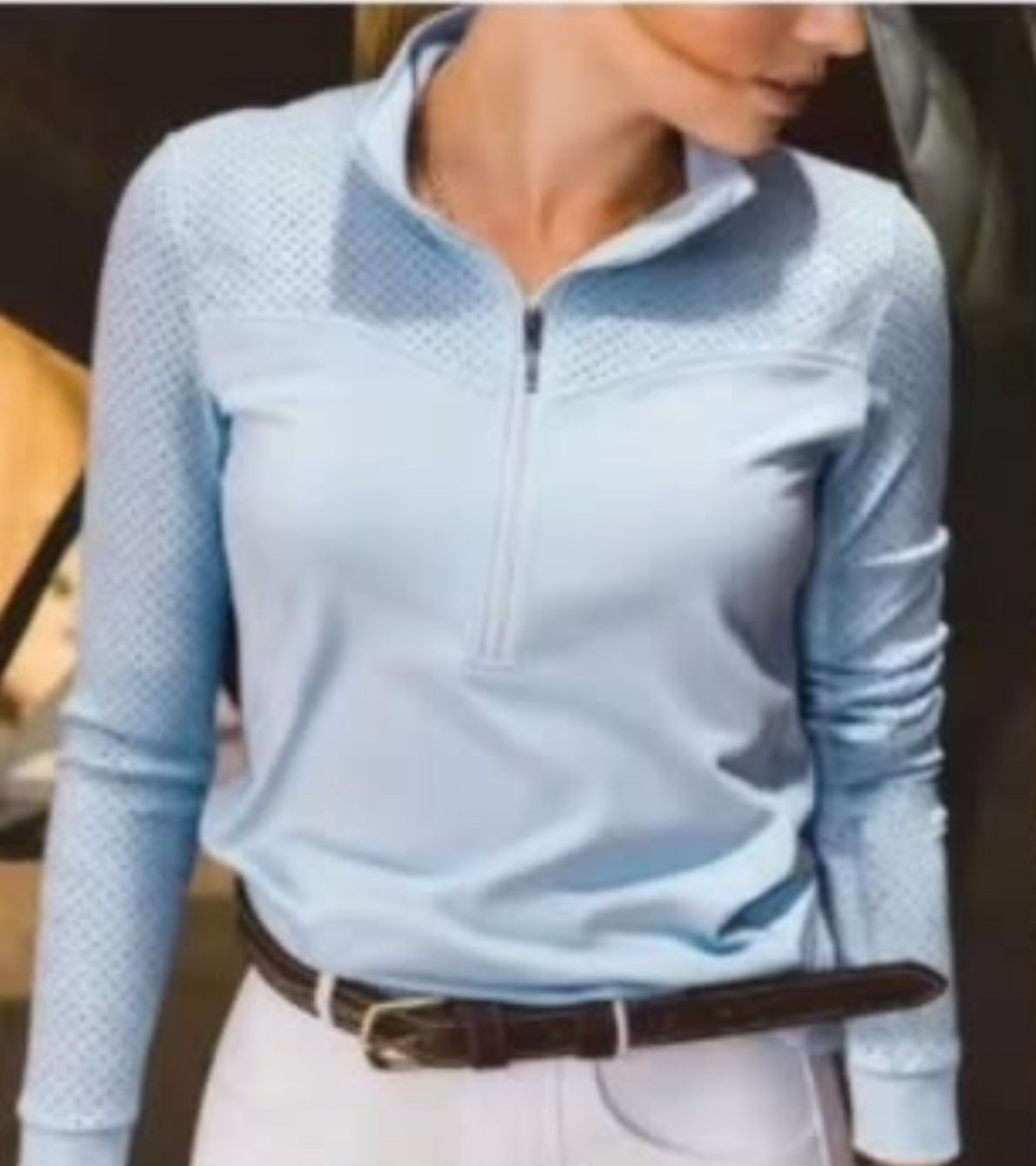 Summer base layer with perforated material