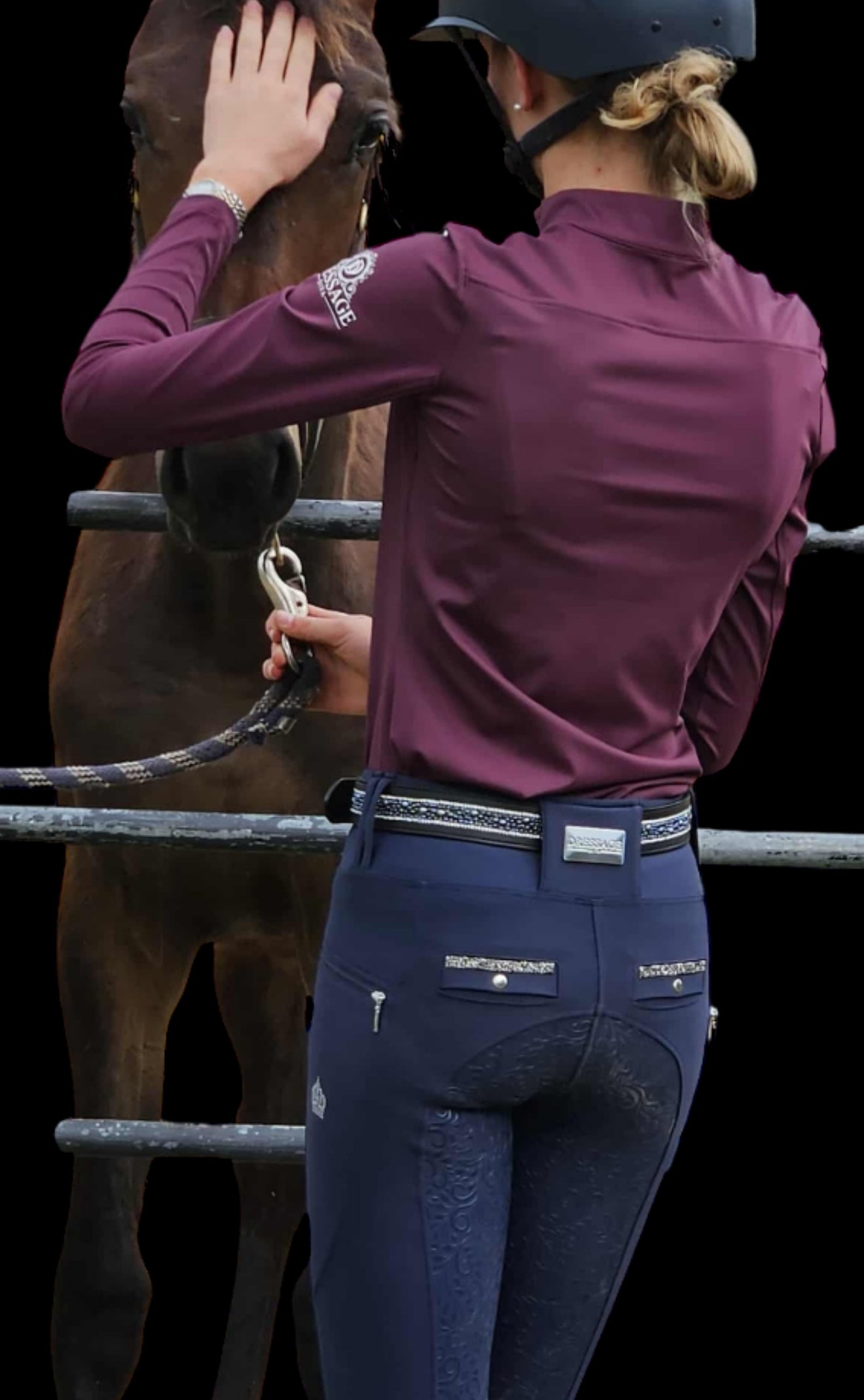 Pleated  Long Sleeve Equestrian Shirt “The Isla”