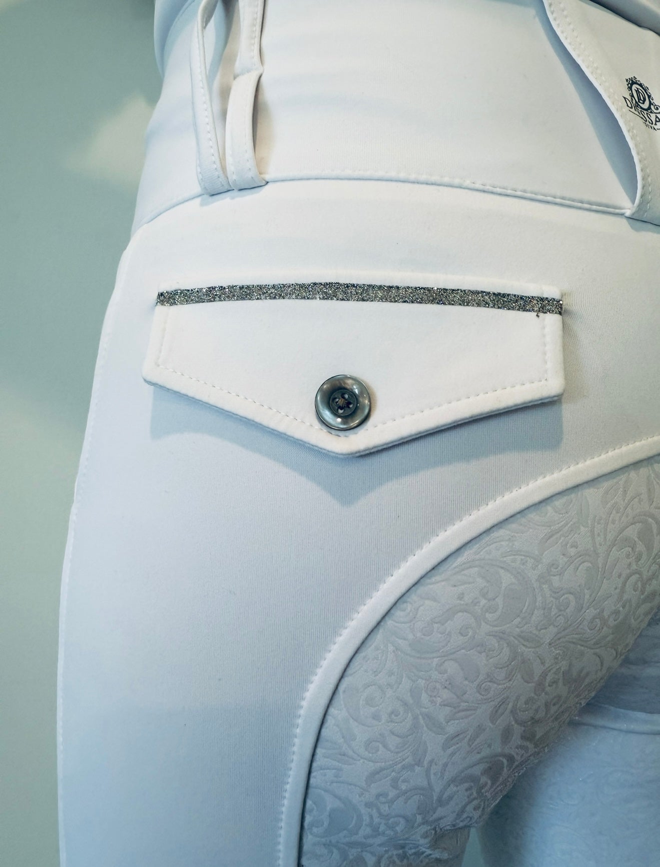 White competition breeches high waisted “The Imogen”