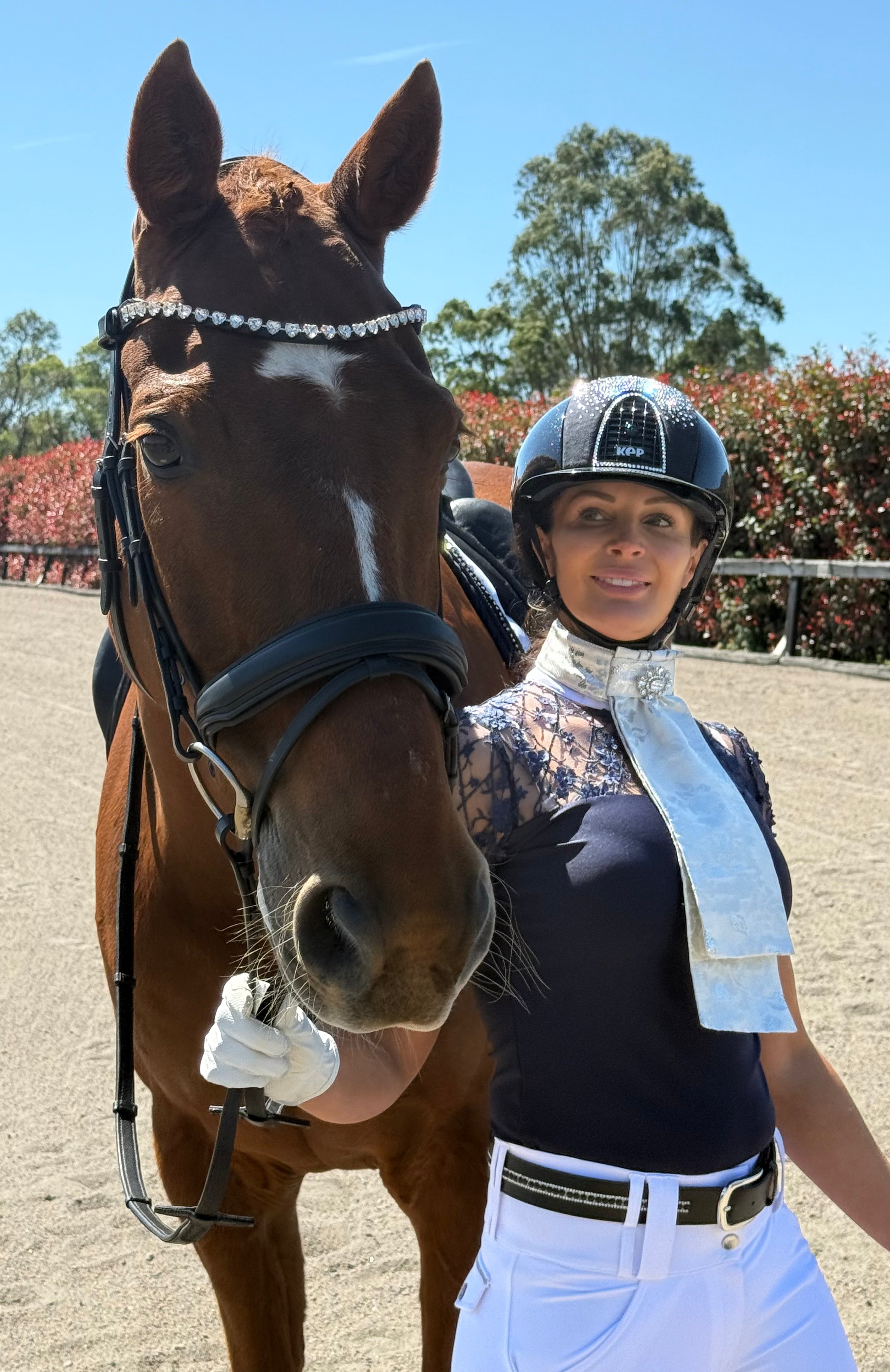 AUSTRALIAN MADE NAVY embroidered floral lace | THE Victoria