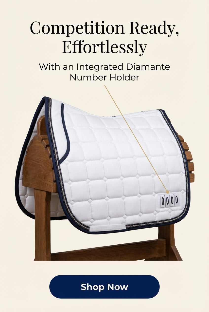 Competition Saddle Pad with numbers