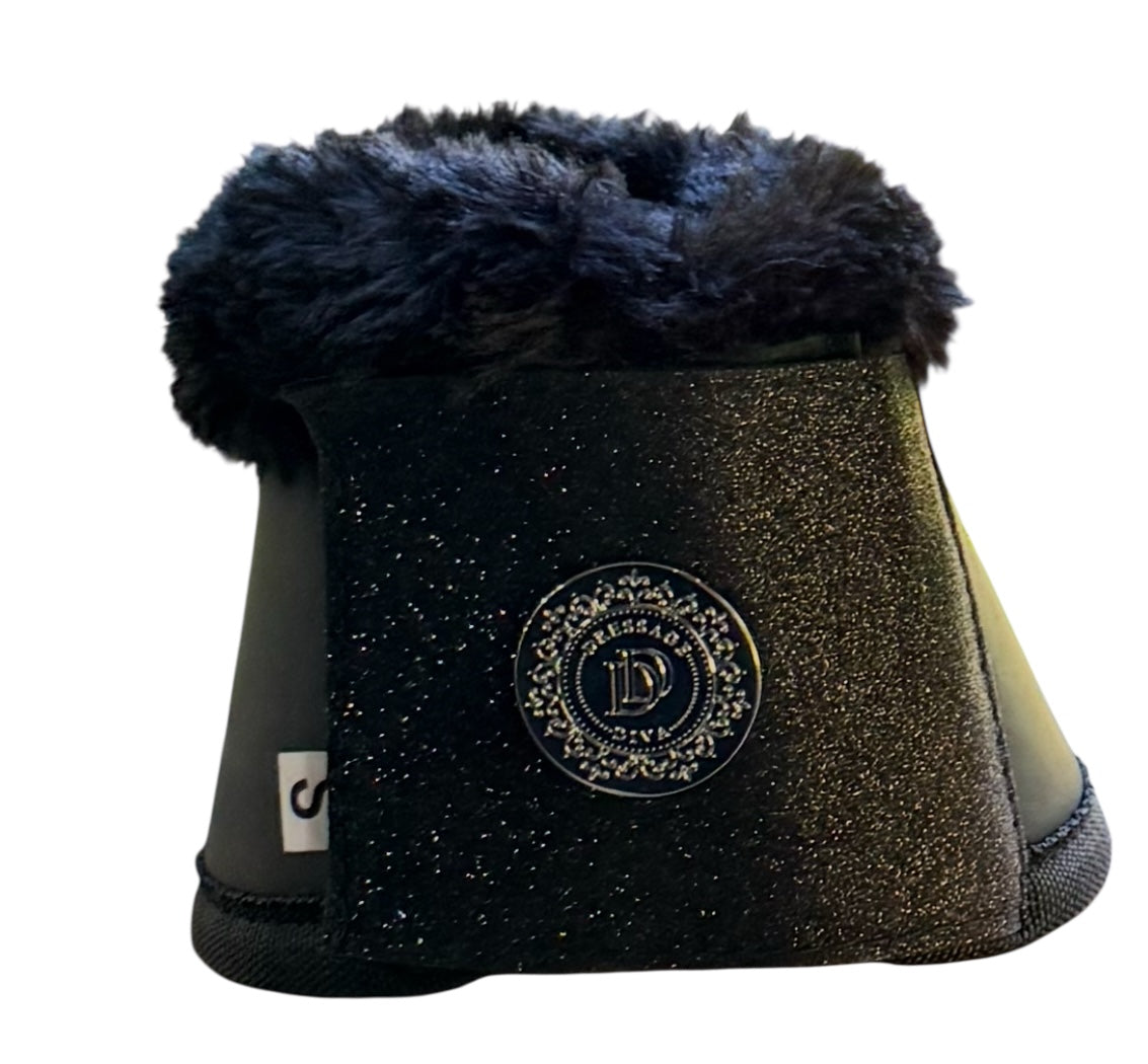 Bell  Boots black   Velcro sparkle tab faux fur lining