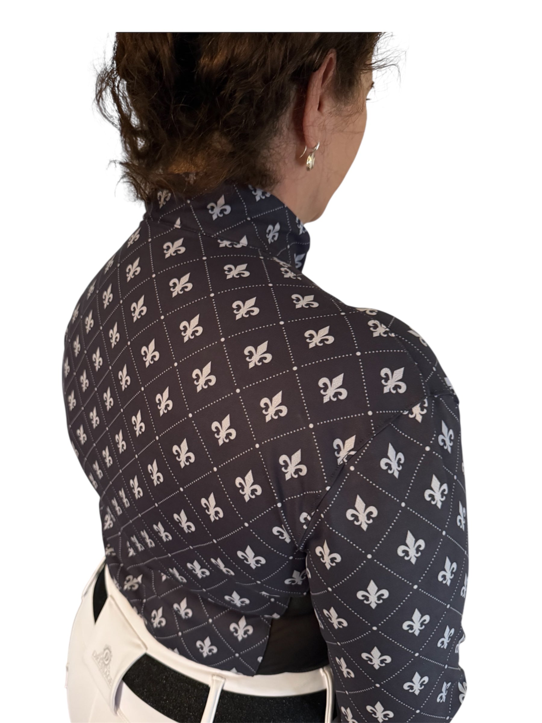 Equestrian base layer - Fleur de Lis Base Layer – Mesh Panel, Stretch Fit | Sizes 6–20