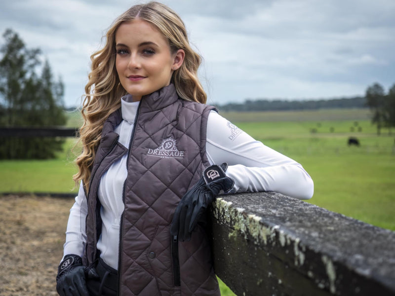 Equestrian vest - Medium weight quilted vest with side pockets