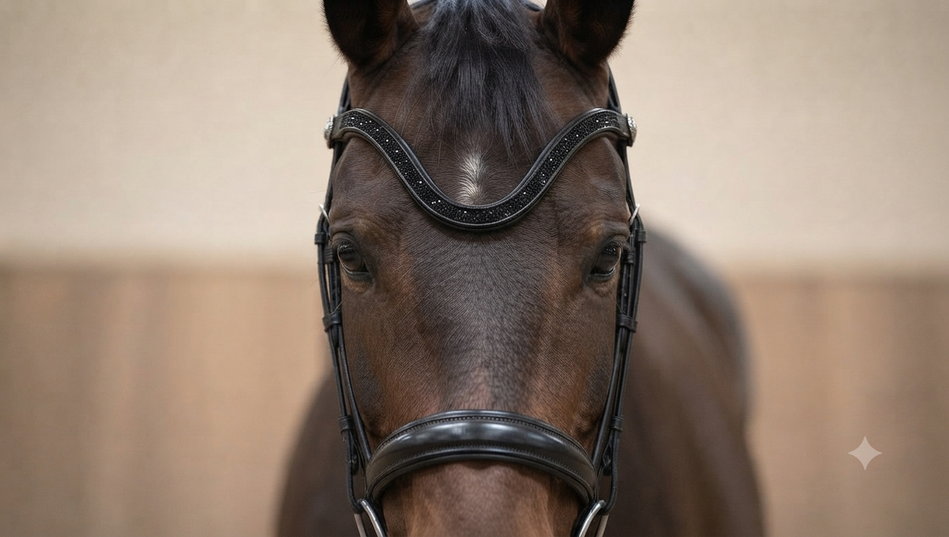 Black Bling interchangeable browband