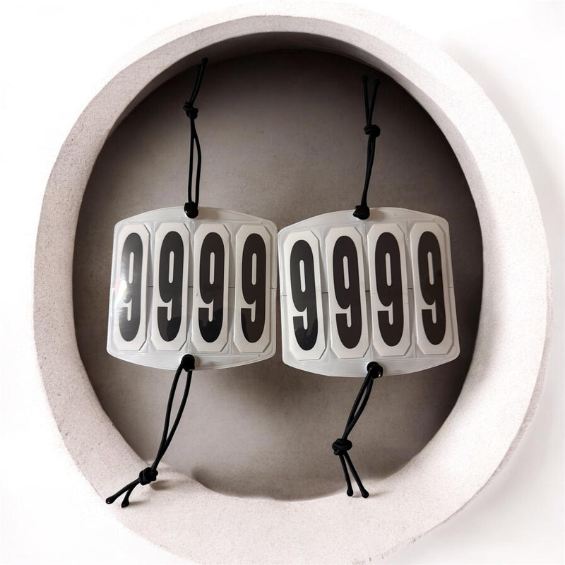Plastic Number Holder | 4 Digits with with elastic attachment