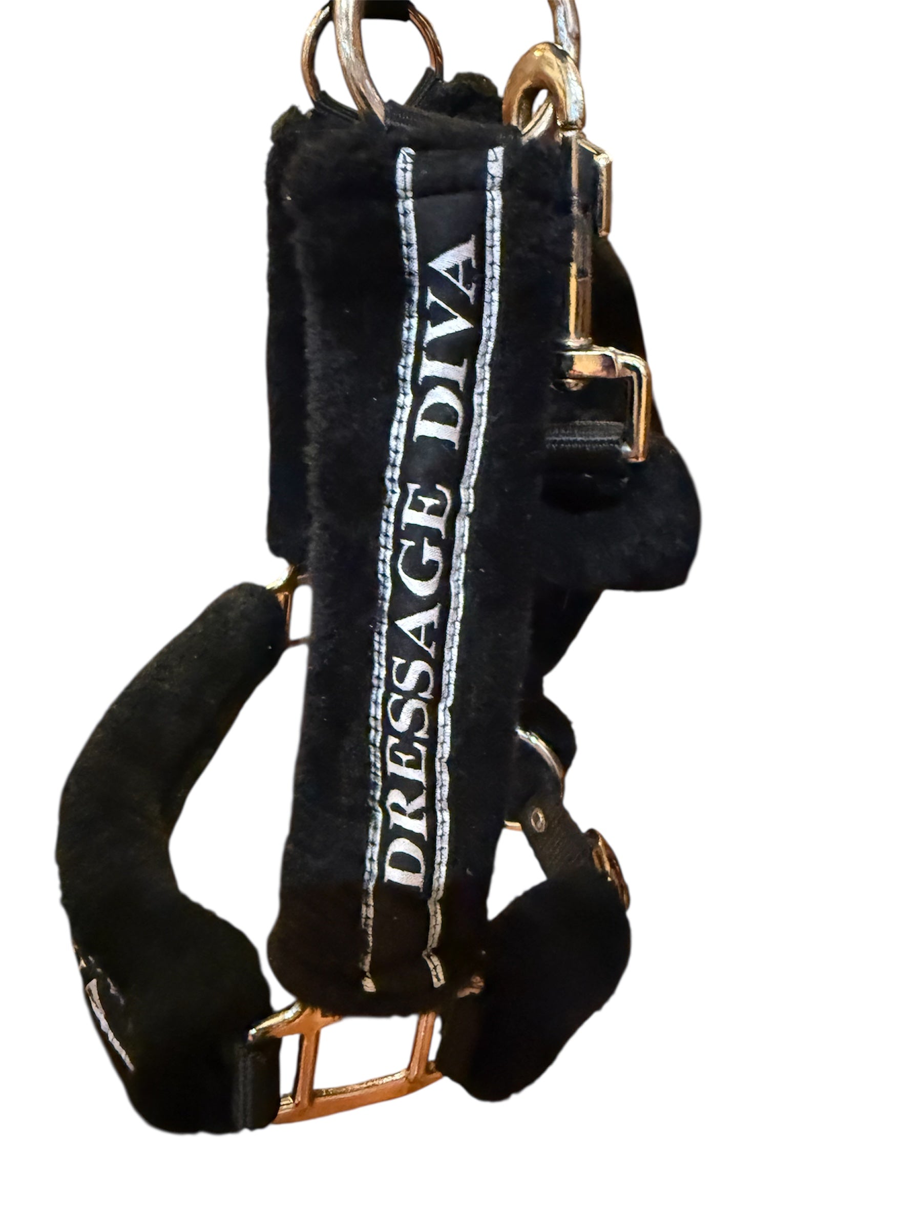 Full fluff black Halter | black faux fur