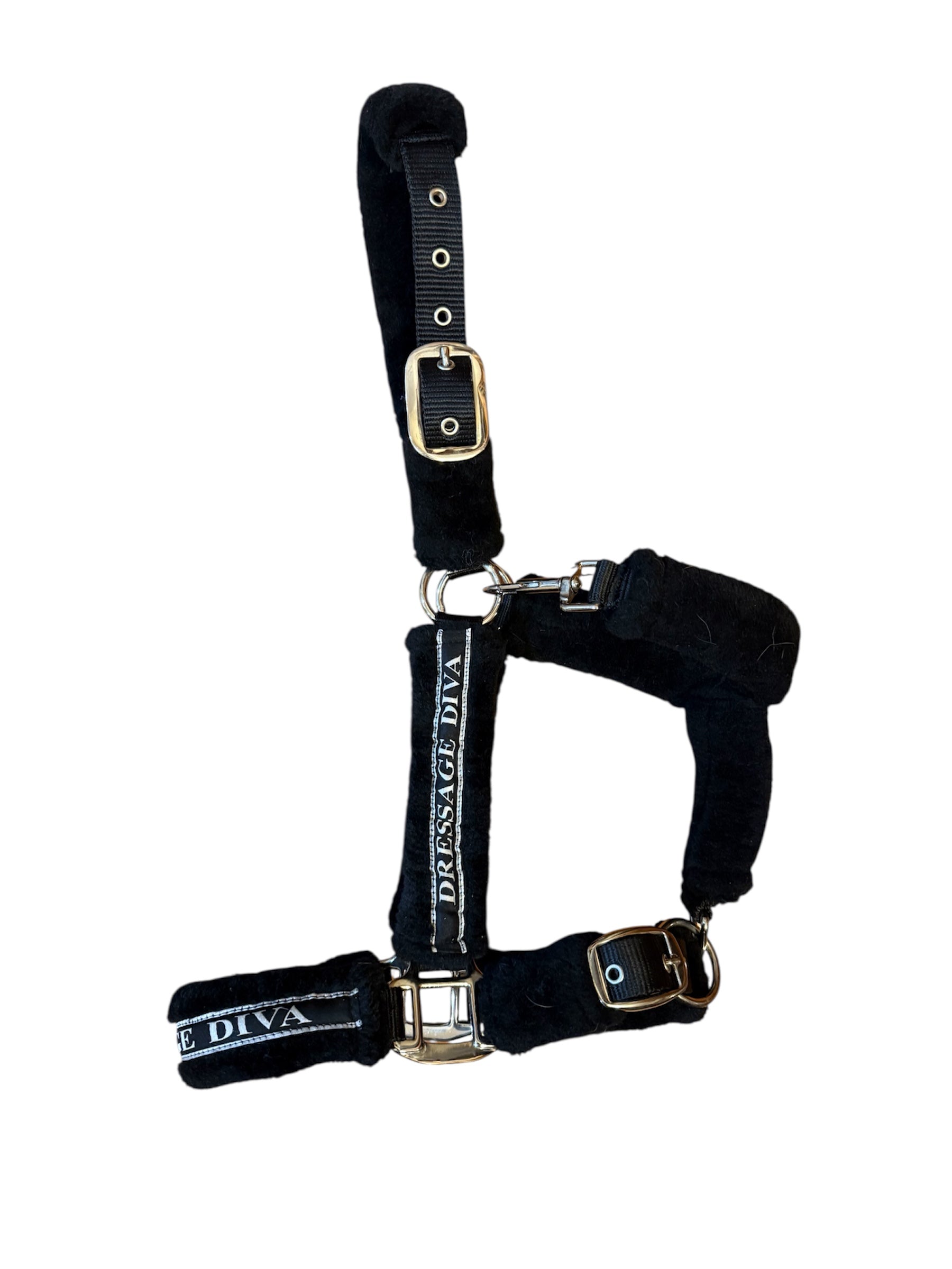 Full fluff black Halter | black faux fur