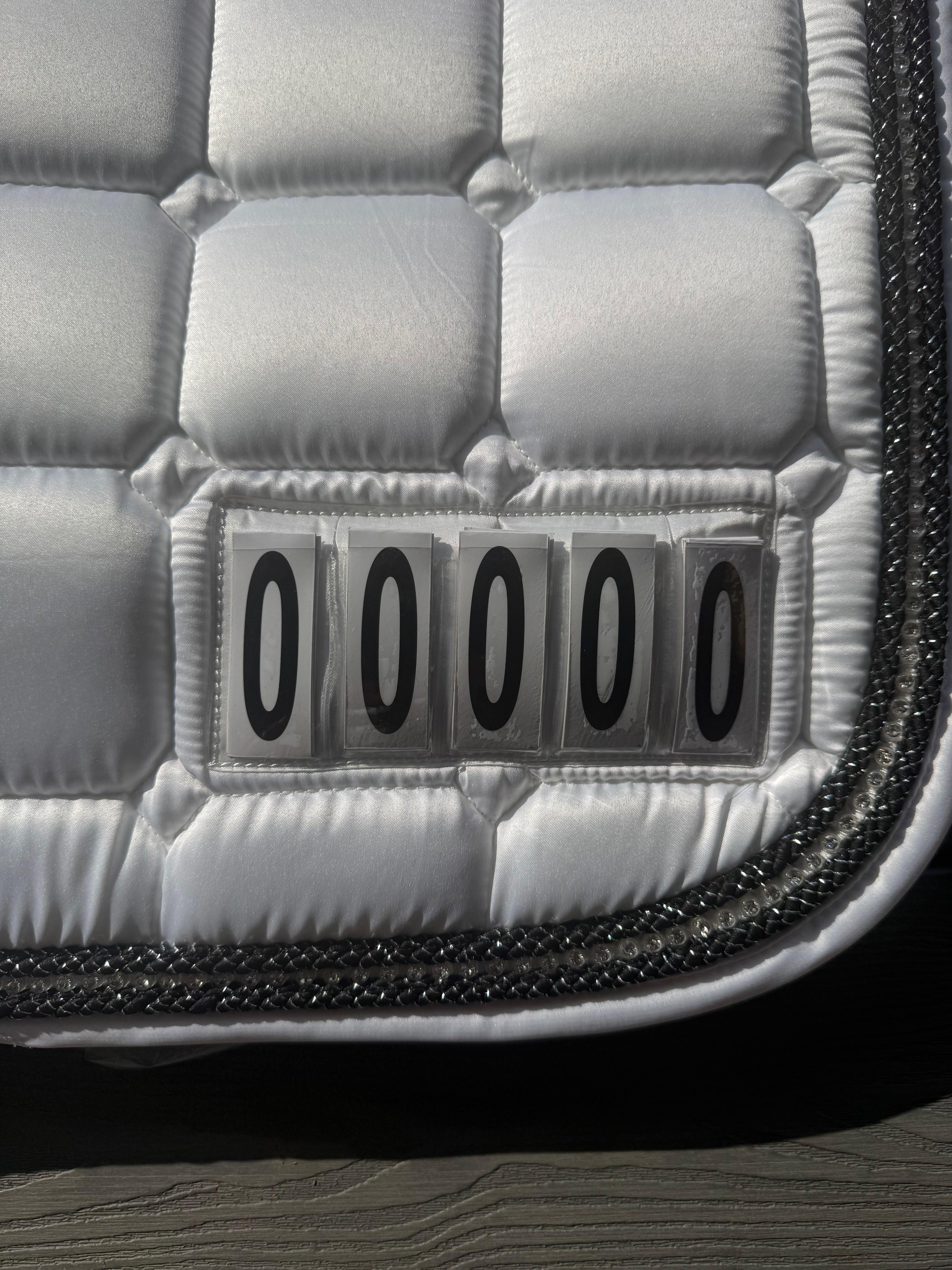Competition Satin  Saddle Pad with 5 numbers