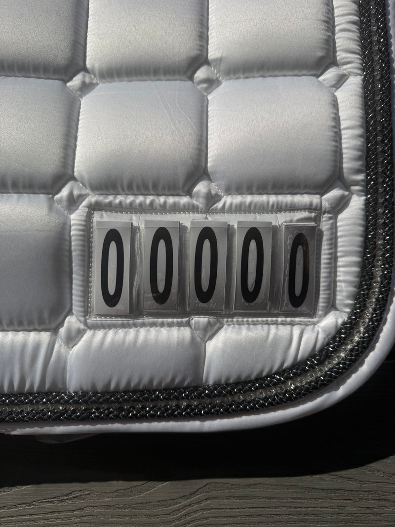 Competition Satin  Saddle Pad with 5 numbers