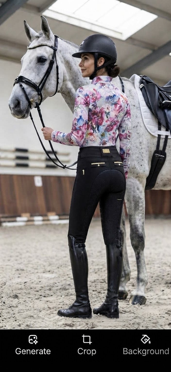 Summer base layer with perforated material in floral design “THE SHANNON”