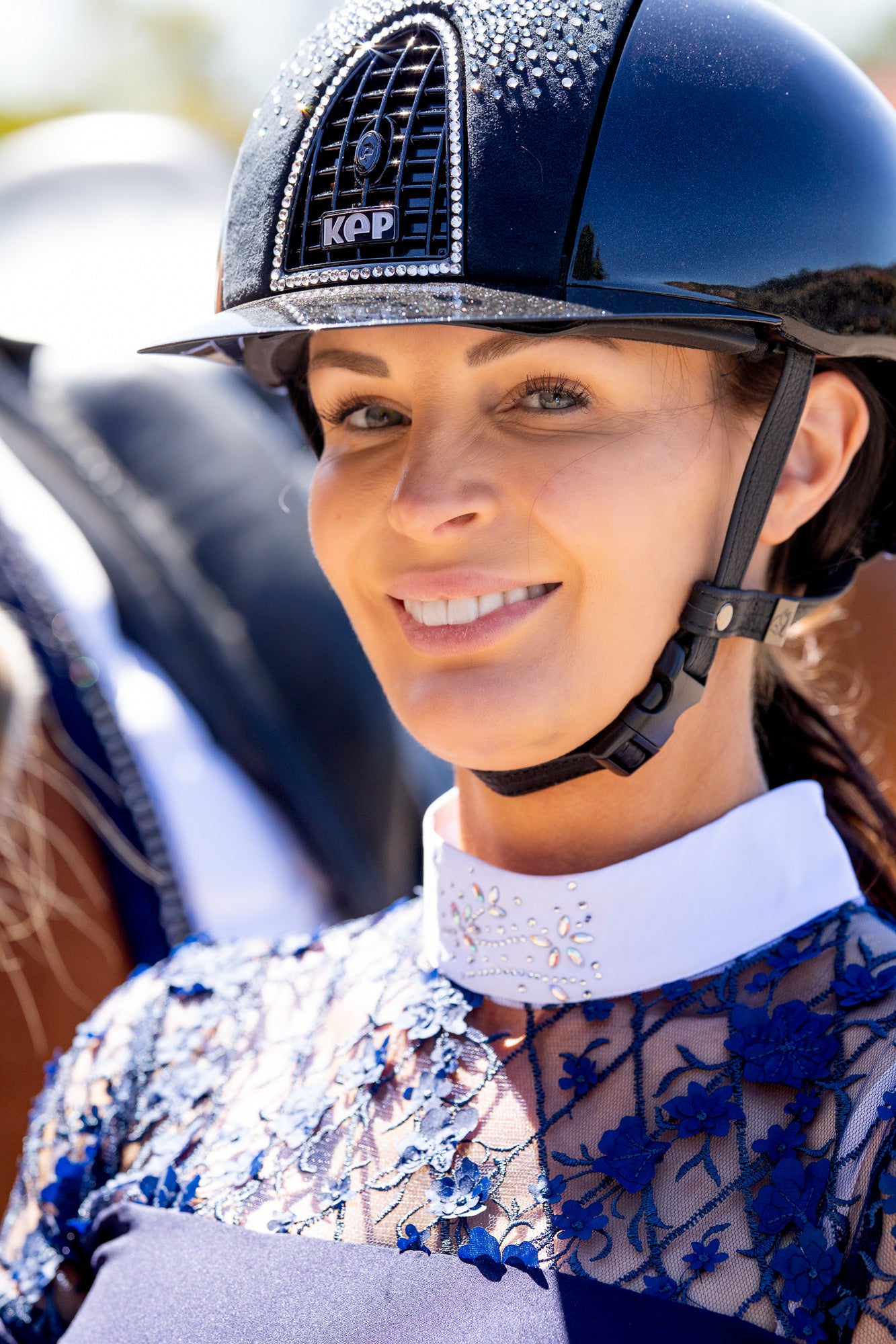 AUSTRALIAN MADE NAVY embroidered floral lace | THE Victoria