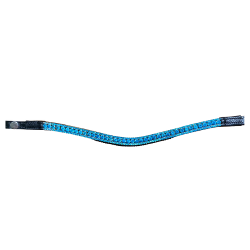aquamarine blue crystal browband for your horse