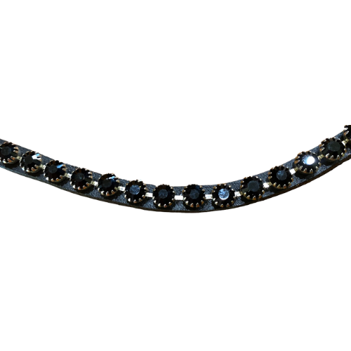 Black stellux crystal clip on Bling Browband