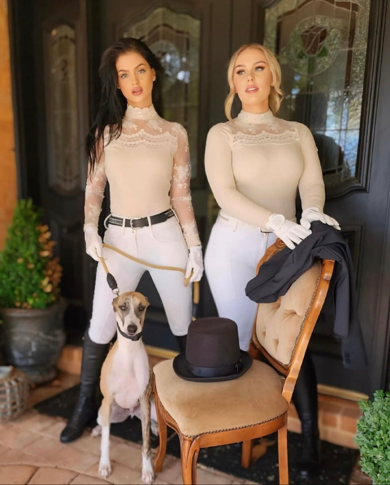 The Sintra - Cream Competiton Long Sleeve Shirt with Embroidered Lace