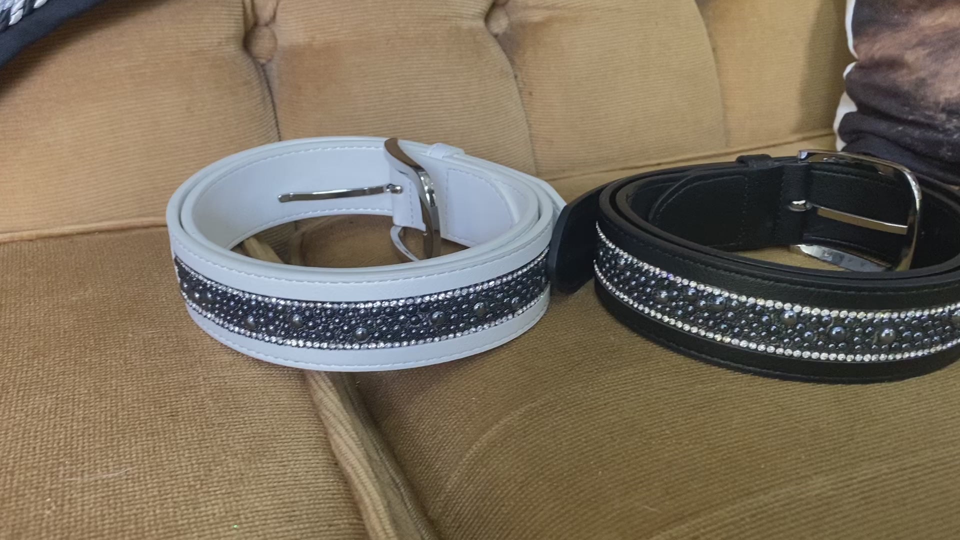 PU Leather Bling belts Vegan Friendly with added Bling !