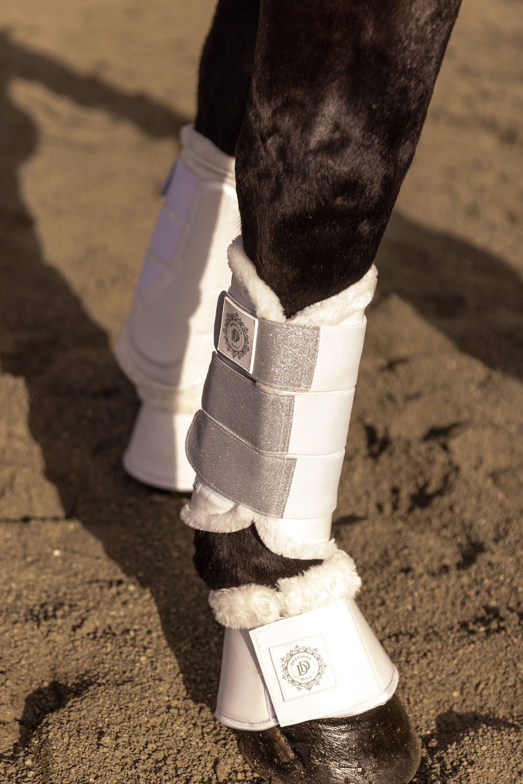 White Brushing Boots The Dressage Diva
